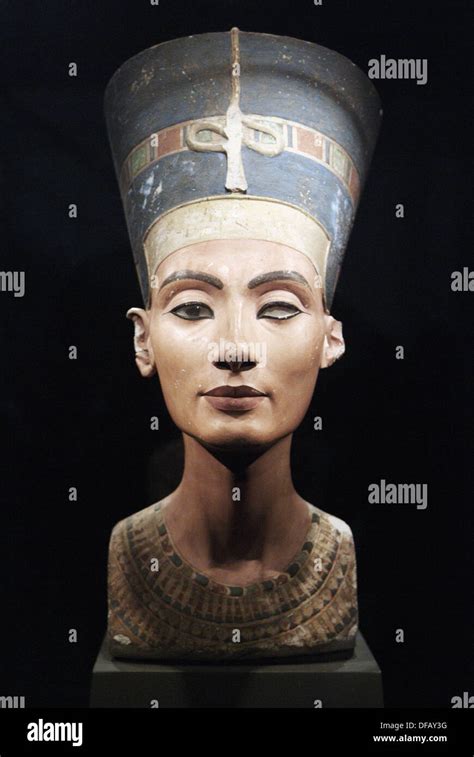 Bust Of Queen Nefertiti New Kingdom 18th Dynasty Amarna Era Around 1340 Bc Limestone And