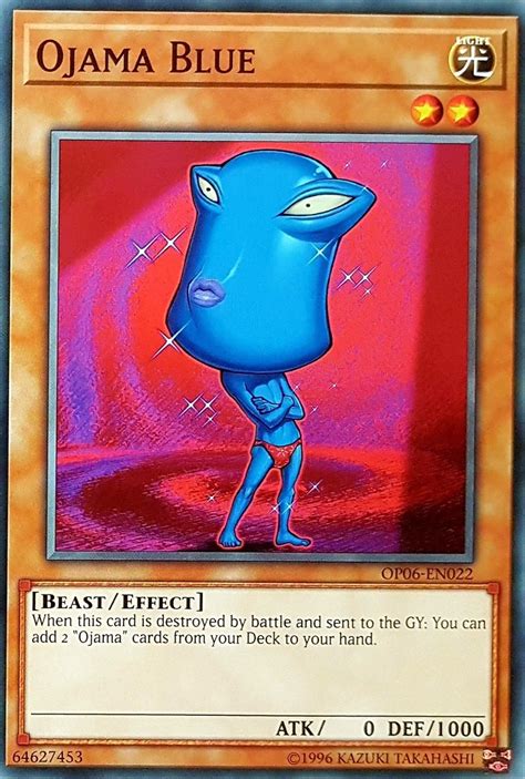 And the normal spell/trap cards like dimensional prison, mirror force, terraforming the ojama fusion monsters are good for either creating some form of lockdown, or using them to. Ojama Blue | Yu-Gi-Oh! Wiki | Fandom