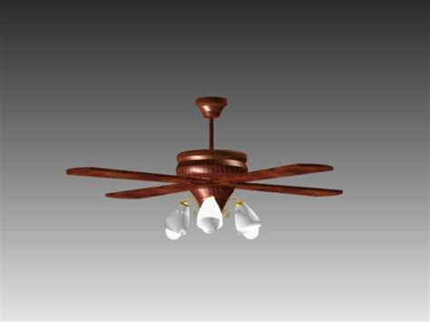 Antique Ceiling Fan Lights Free 3d Model 3ds Dwg Max Vray