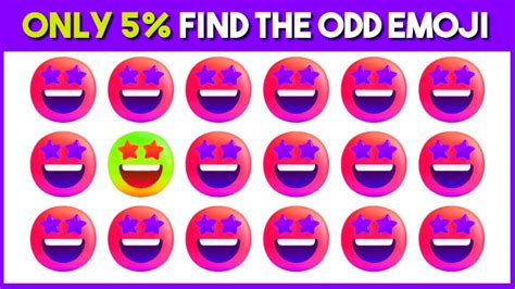 Spot The Odd One Out Emoji Puzzle Game Quiz 25 Youtube