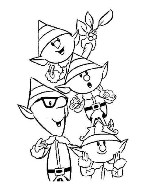 Cute Christmas Elf Coloring Pages At Free Printable