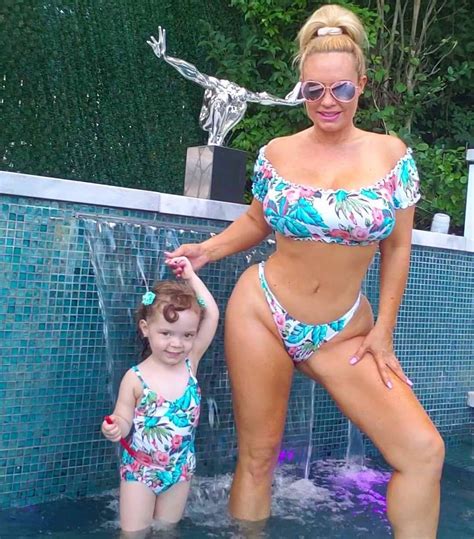 Coco Austin And Daughter Chanel Ham It Up In Matching Swimsuits