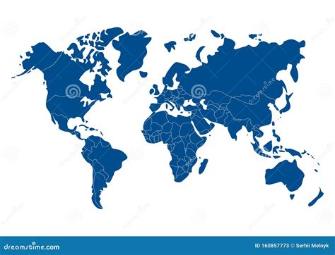 Vector Del Mapa Del Mundo Ilustración Del Vector Ilustración De
