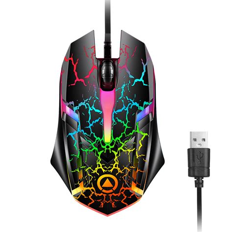 Wired Gaming Mouse Eeekit Usb Optical Gaming Mouse With 1200 Dpi Rgb
