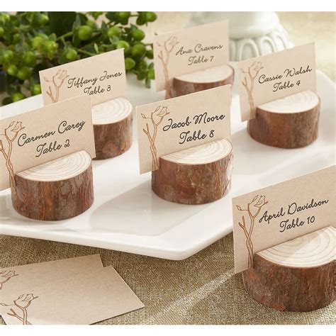 Rustic Tree Wood Place Card Holders Party City