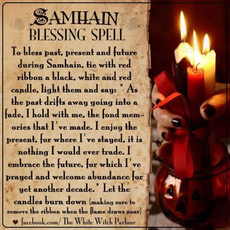 Samhain Halloween Book Of Shadows Blessing Spell Past Present