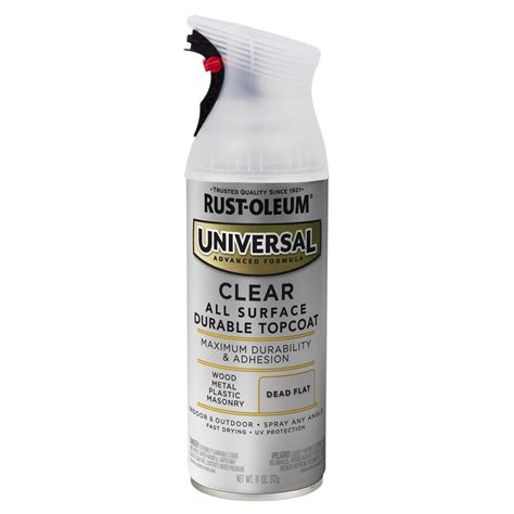 Rust Oleum Universal 11 Oz All Surface Dead Flat Clear Spray Paint And