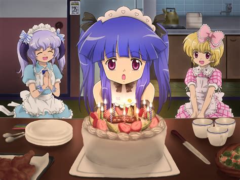 Wallpaper Anime Girls Party Cake Candles Waiting 1600x1200 Wallhaven 742604 Hd