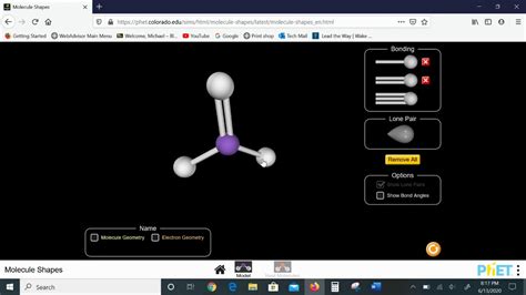 Then, answer the questions below the illustrations. PhET on Molecular Shapes - YouTube