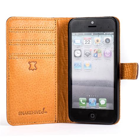 Snakehive Apple Iphone 55s Vintage Nubuck Leather Wallet Case Cover