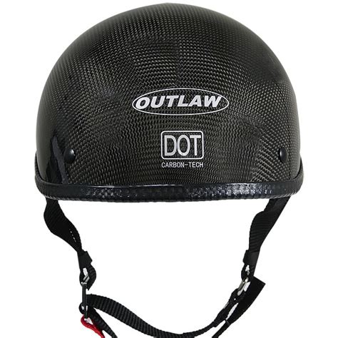 Sharp objects are also less likely to. Outlaw AX-30010 Glossy Carbon-Fiber Motorcycle Half Helmet ...