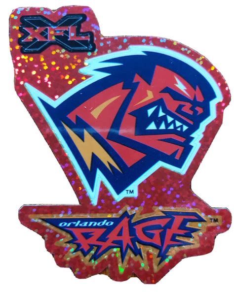 Xfl Orlando Rage Football Logo Sticker 2001 Vintage Rare Wwe Etsy España