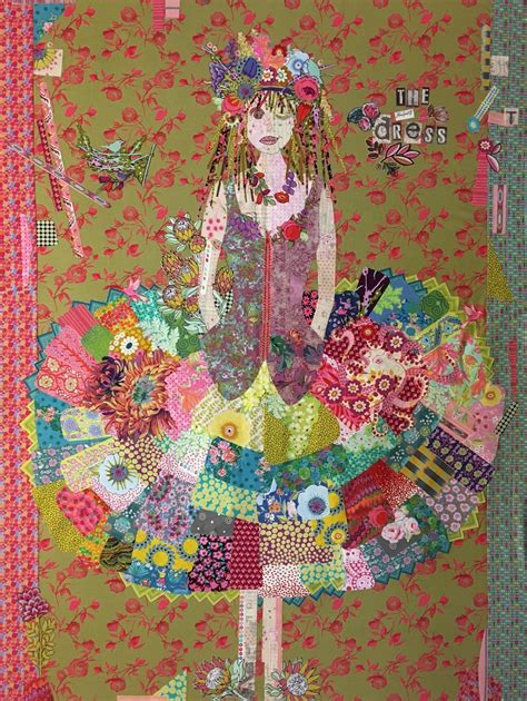 The Freespirit Dress Collage Kit Fabric Art Watercolor Quilt Art Quilts