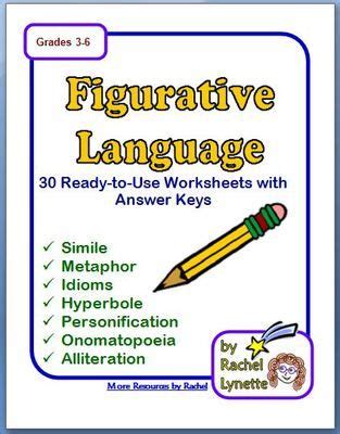 Figurative language can be a difficult concept to comprehend. Figurative Language: 30 Printable Pages plus Answer Keys ...