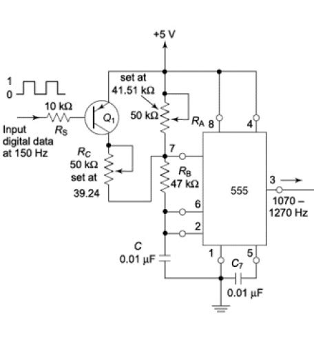 Frequency Fsk Generation With Timer 555 Electrical Engineering