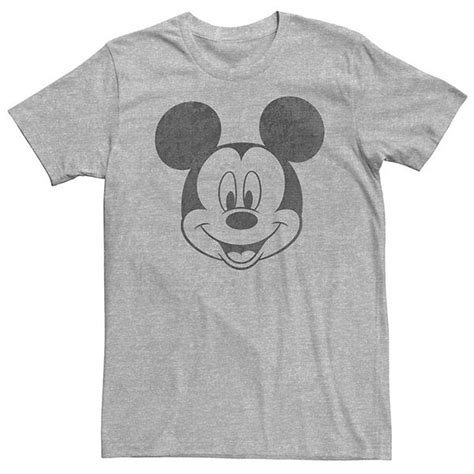Big And Tall Disney Mickey Mouse Black And White Portrait Tee