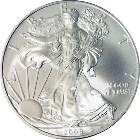 2008 American Silver Eagle Dollar Bu 1oz Silver Uncirculated Coin 4699