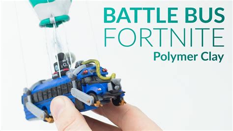 Battle Bus Fortnite Battle Royale Polymer Clay Tutorial Youtube