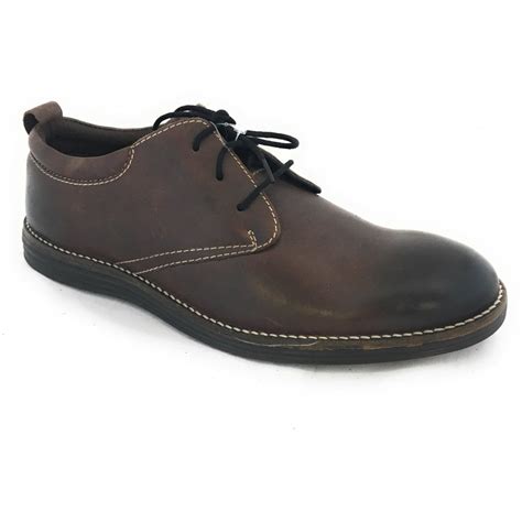 Mens Brown Leather Lace-Up Casual Shoe - from size4footwear.com UK