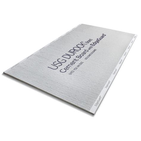 Usg Durock Brand 12 In X 4 Ft X 8 Ft Cement Board With Edgeguard