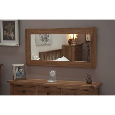 Rustic Solid Oak Large Wall Mirror Discounted Price Online