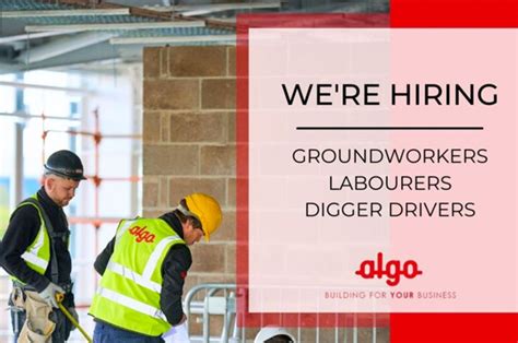 Algo To Recruit Groundworkers Labourers And Digger Drivers Scotland