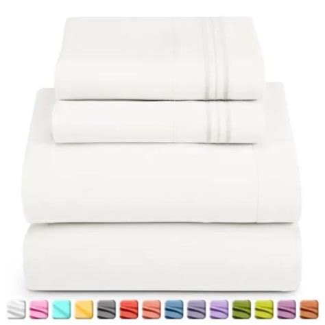 1800 Series 4 Piece Bed Sheets Set Hotel Luxury Ultra Soft Deep Pocket