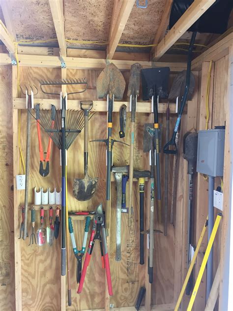 My Garden Tool Wall Works Great And Was Easy Storage Shed Organization