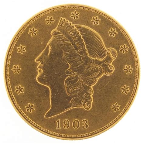 United States Of America 1903 Gold Twenty Dollars Liberty Head To The