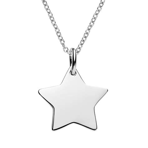 Silver Star Necklace Customised Jewellery From The Silver Store