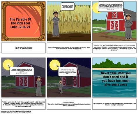The Parable Of The Rich Fool Storyboard Por Wolletc