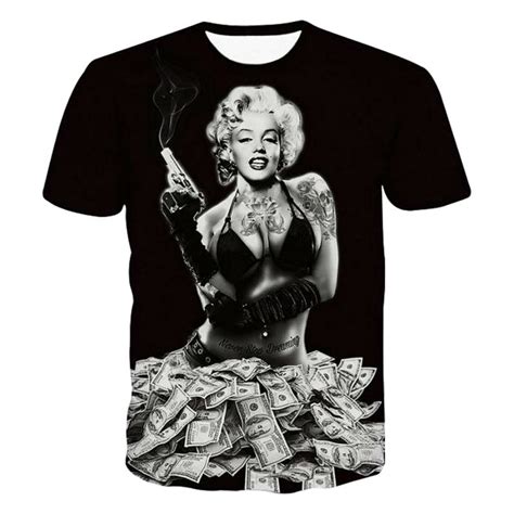 Women Sexy 3d Printed T Shirts New Fashion Marilyn Monroe Graphic Tees