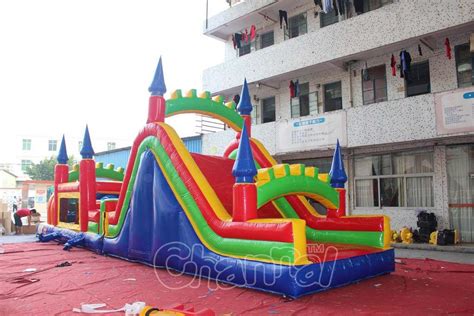 Colorful Inflatable Castle Obstacle Course Channal Inflatables