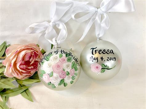 Hand Painted Wedding Ornaments Personalized Parents Of The Etsy