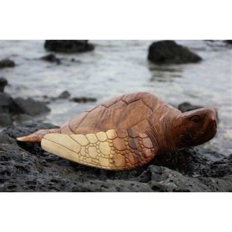 Honu Turtle Tropical Carvings Makana Hut Hawaiian Sea Turtle