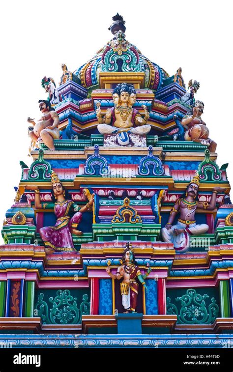 India Small Temple Tower Stock Photo Alamy