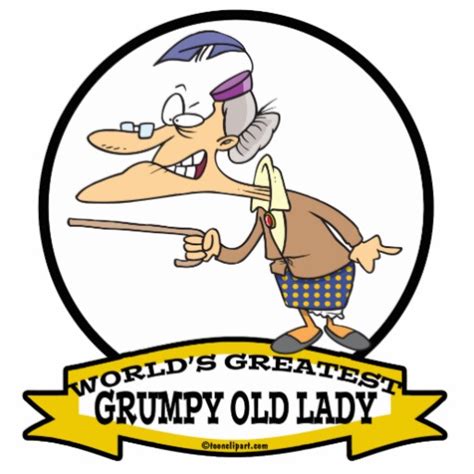 Grumpy Old Lady Cartoon Character C1tzfh Clipart Sugg