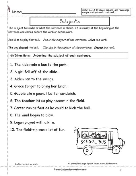 Subject And Predicate Worksheet — db-excel.com