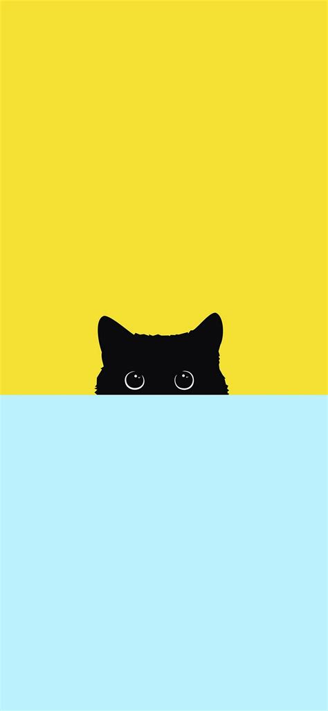 4k Hidden Cat Minimal Wallpaper 1080x2340 In 2020 Iphone Minimalist