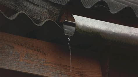 Stream Of Rain Water Falling Down Roof Rain Stock Footage Sbv 337775831