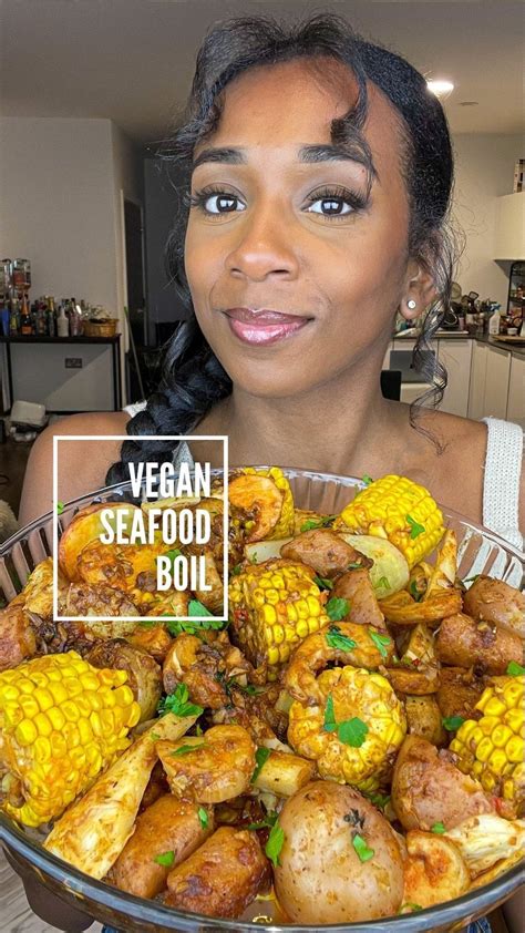 Jenna Plant Based Food On Instagram Seafood Boil Bag 🥘 With King Oyster Mushrooms Heart