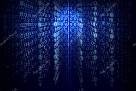 Binary Computer Code Blue Abstract Background Stock Photo By ©ataiga