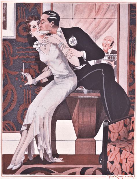 Art Deco Print Of Valentine Lovers From Yoshagraphics On Ruby Lane