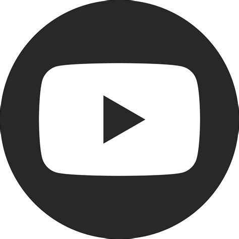 Icon Youtube Logo Png Transparent Background Black Foto Kolekcija