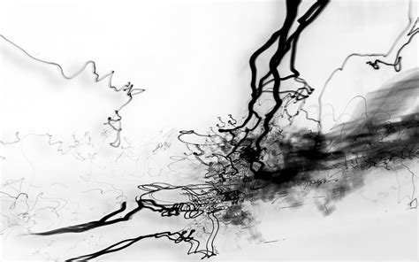 Black And White Abstract Painting Abstract Hd Wallpaper Wallpaper Flare