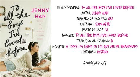 Lara jean's love life gets complicated in this new york times bestselling lovely, lighthearted romance (school library journal) from the one for every boy she's ever loved—five in all. To all the boys i've loved before-PDF - Muriendo Entre Tinta