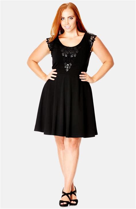 City Chic Lady Midnight Fit And Flare Dress Plus Size Nordstrom