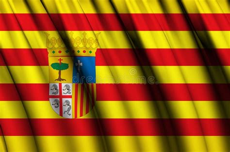 Flag Of Aragon Spain Stock Illustration Illustration Of Aragonese