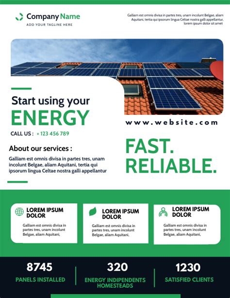 Copy Of Solar Panel Agency Installation Flyer Adverti Postermywall
