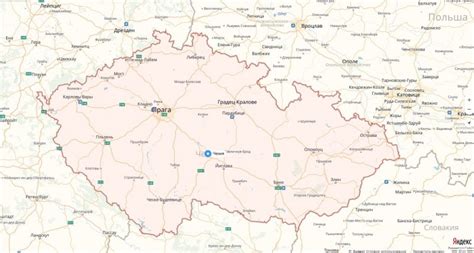 Карта Чехии на русском языке с городами подробно